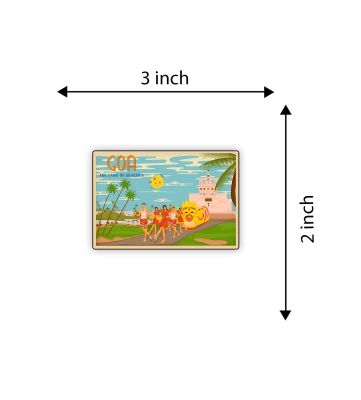 Goa Theme Fridge Magnet Refrigerator Stylish Fridge Magnet Home & Kitchen Decor  Travels Magnet Sticker  Souvenir Fridge Magnets (Goa Culture Magnet)